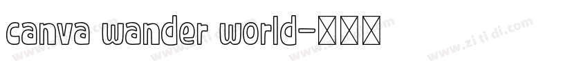 canva wander world字体转换